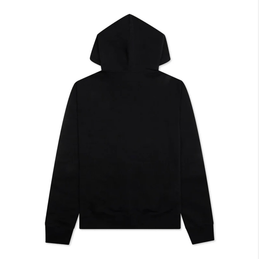 NWT LANVIN FLEECE EUSEBIO HOODIE SWEATSHIRT CURB LONG - BLACK ORANGE UNISEX L - Picture 2 of 8
